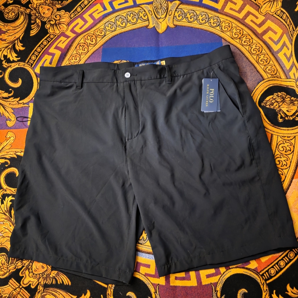 Polo by Ralph Lauren Black Men's Flat Front Shorts